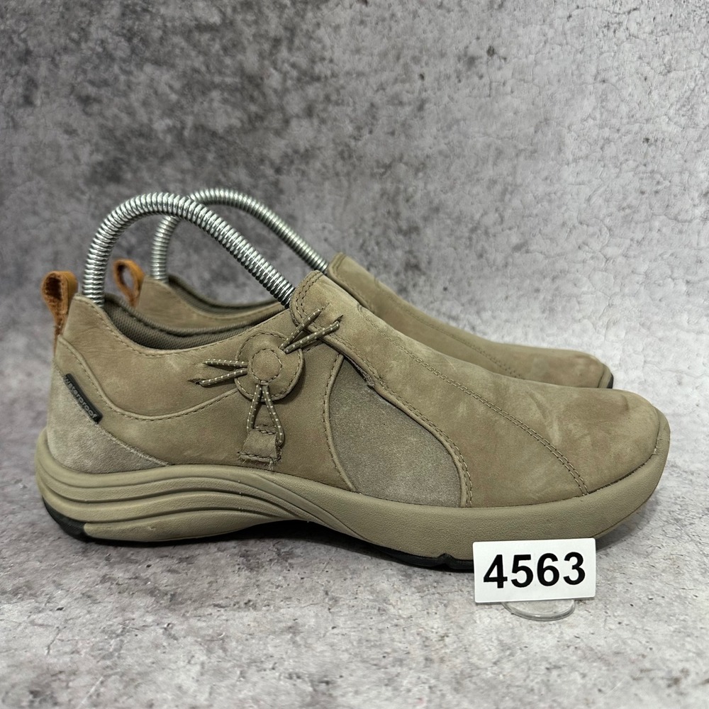 Clarks Wave River Slip-On Sneakers Womens 7 Sage Nubuck Waterproof Shoes